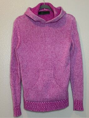 The Elder Statesman Pink Hooded Knit Sweater